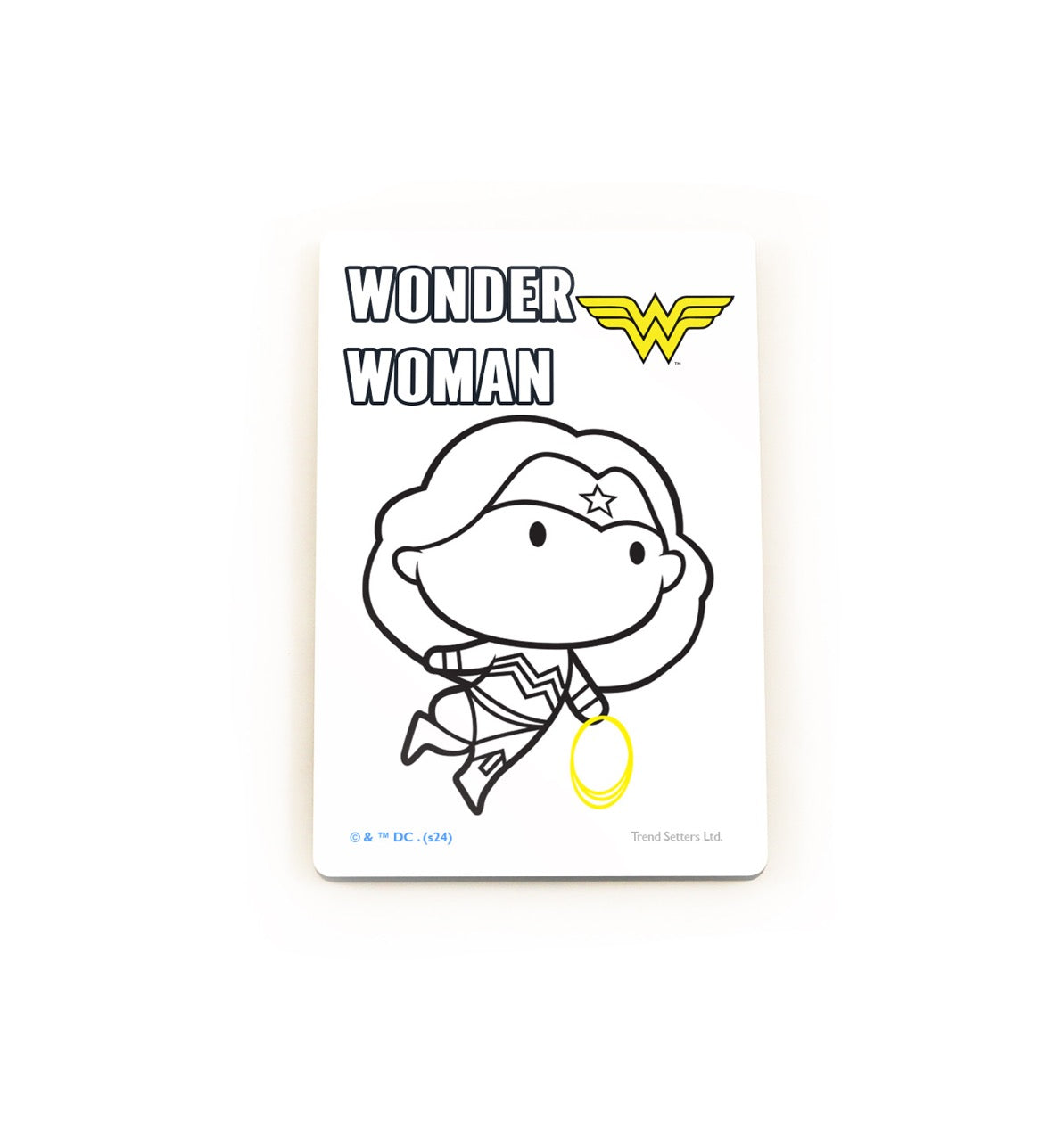 Justice League (Wonder Woman - Chibi Coloring Magnet) Hardboard Rectangle Magnet HBDMV029